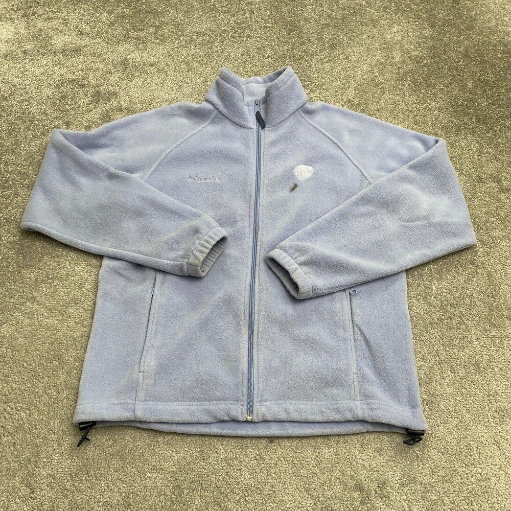 Columbia Benton Springs Fleece Jacket Women Large Purple Full Zip Outdoor Hiking
